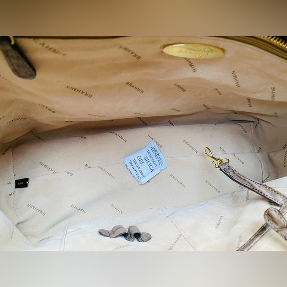 ☆ RARE ☆ OSPREY TRI-TEXTURE🌳ANNA BRAHMIN XL SATCHEL - Picture 4 of 15